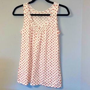 Loft size small cream color polka dot top NWT